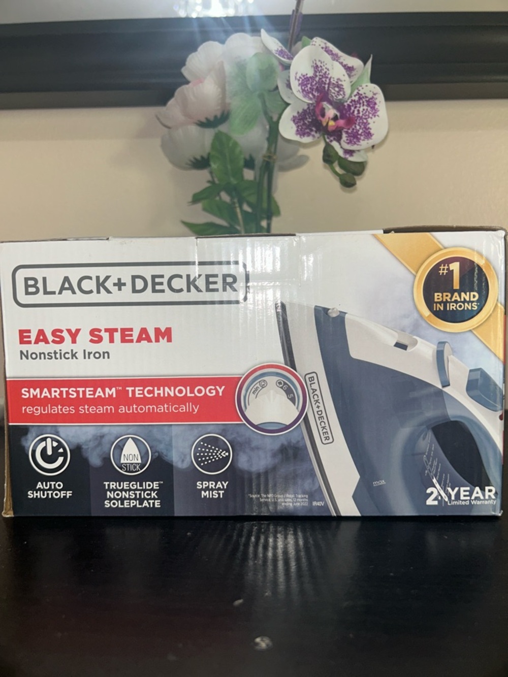 Black & Decker Easy Steam Nonstick Iron - Blue & White